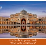 Tourists exploring Abu Dhabi landmarks